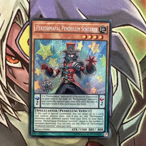 BOSH-EN090 Performapal Pendulum Sorcerer Secret Rare Unl Edition NM Yugioh Card