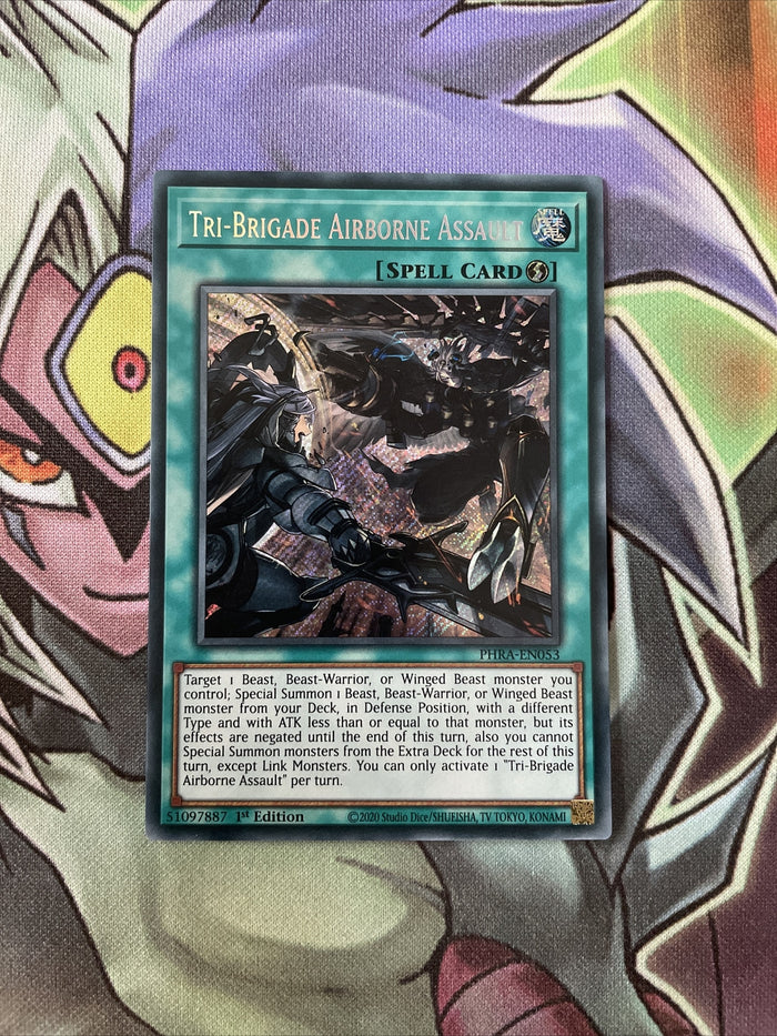 PHRA-EN053 Tri-Brigade Airborne Assault Secret Rare 1st Edition NM Yugioh Card