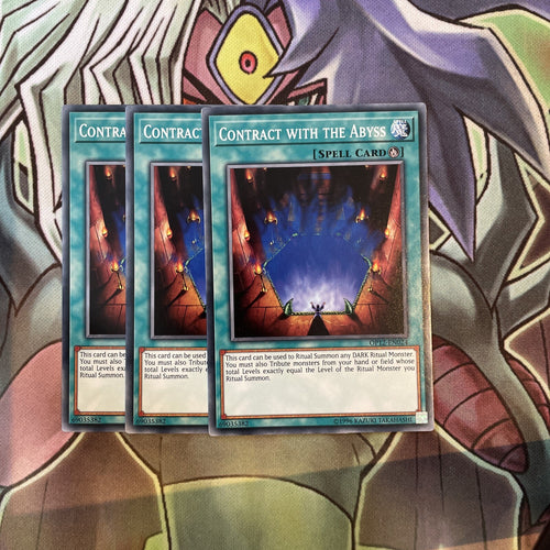 OP12-EN024 Contract With The Abyss Common x3 Excellent Condition Yugioh