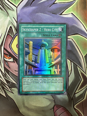 STON-EN048 Skyscraper 2 - Hero City Super Rare Unlimited Edition NM Yugioh Card