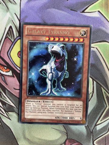 PRIO-EN003 Galaxy Tyranno Rare NM 1st Edition Yugioh Card