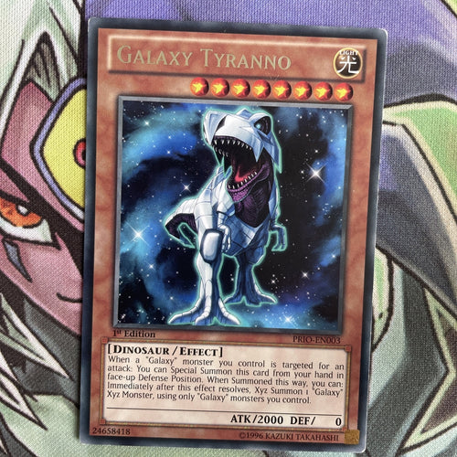 PRIO-EN003 Galaxy Tyranno Rare NM 1st Edition Yugioh Card