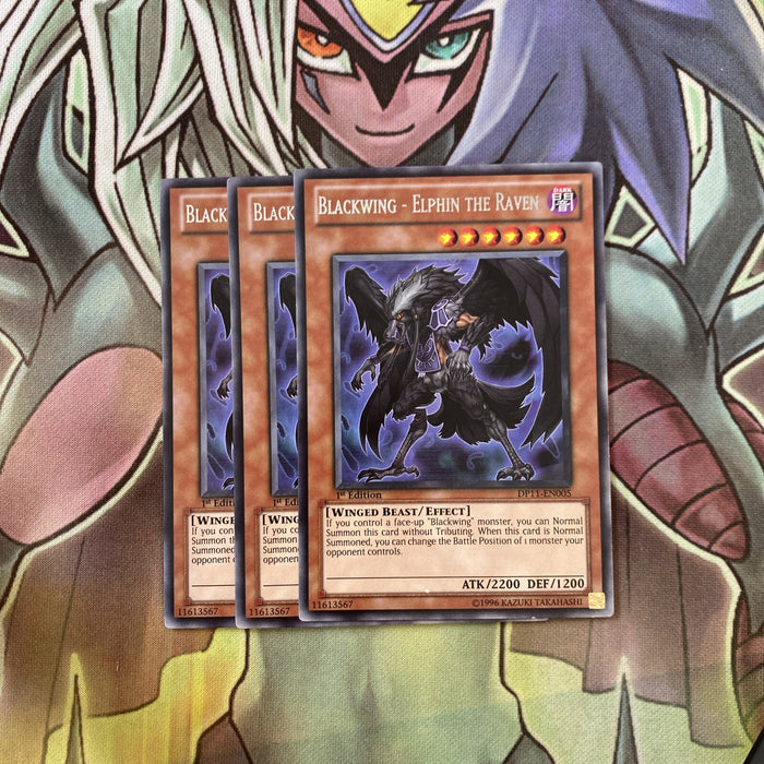 DP11-EN005 x3 Blackwing - Elphin the Raven Rare Excellent Condition Yugioh