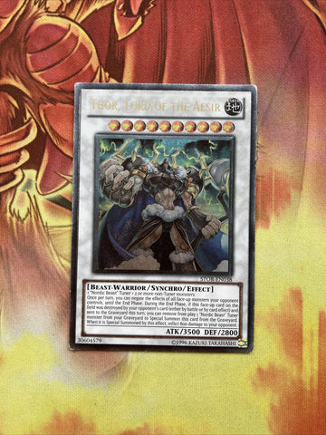 STOR-EN038 Yugioh Thor, Lord Of The Aesir Ultimate Rare NM