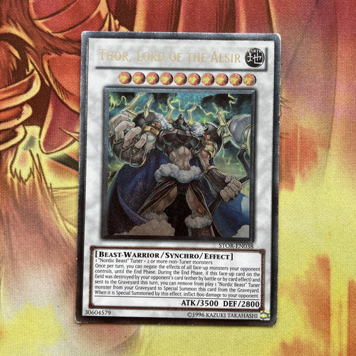STOR-EN038 Yugioh Thor, Lord Of The Aesir Ultimate Rare NM