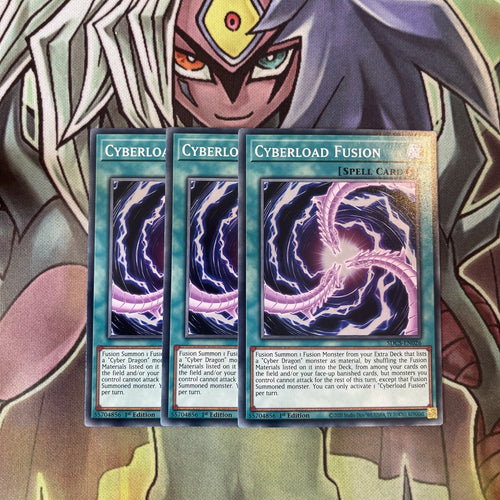 SDCS-EN026 x3 Cyberload Fusion Common Excellent Condition Yugioh