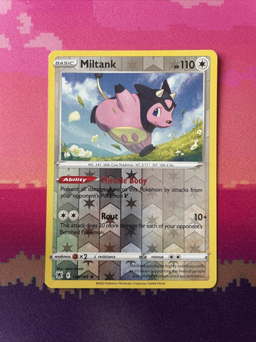 Pokemon Card Miltank Astral Radiance Reverse Holo Rare 126/189 NM