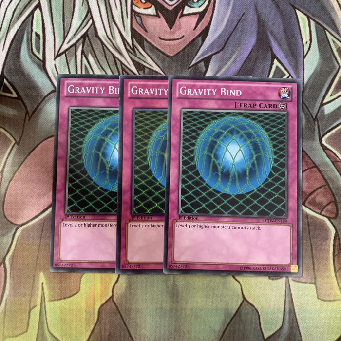 LCJW-EN108 x3 Gravity Bind Common Excellent Condition Yugioh
