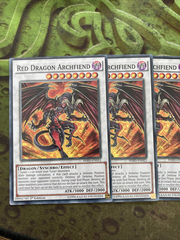 HSRD-EN023 Yugioh! Red Dragon Archfiend Common 1st Edition Playset (back)