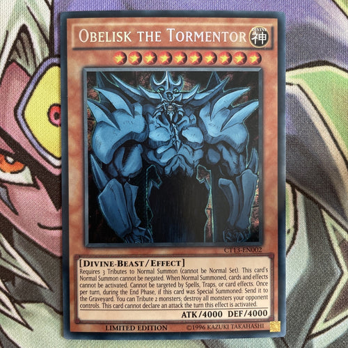 CT13-EN002 Obelisk The Tormentor Secret Rare Limited Edition Near Mint Yugioh