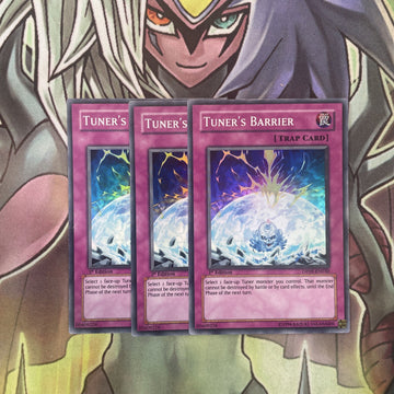DP09-EN030 x3 Tuner's Barrier Super Rare Excellent Condition Yugioh