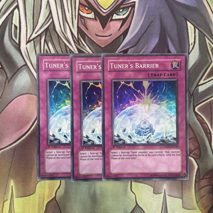 DP09-EN030 x3 Tuner's Barrier Super Rare Excellent Condition Yugioh