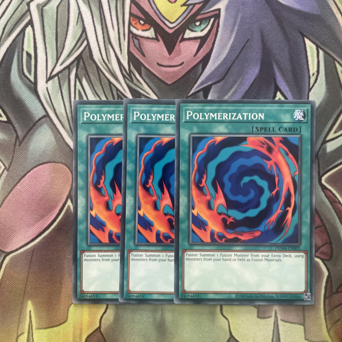 DEM4-EN001 x3 Polymerization Common Excellent Condition Yugioh