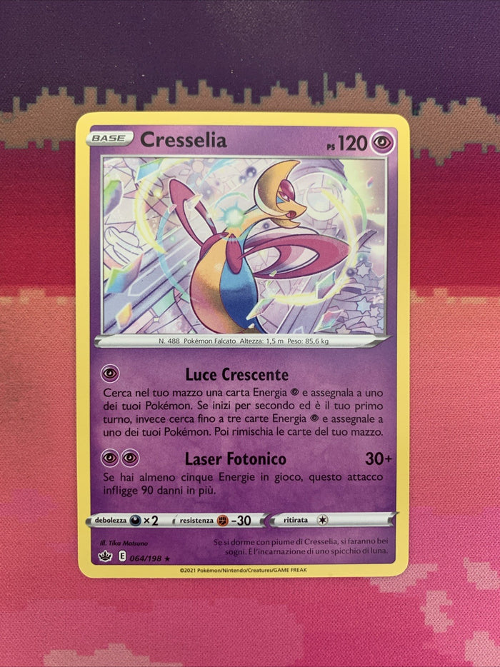 Pokemon Card Cresselia Chilling Reign Rare 064/198 Near Mint