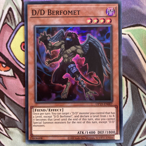 OP19-EN007 D/D Berfomet Super Rare Unlim Edition NM Yugioh Card