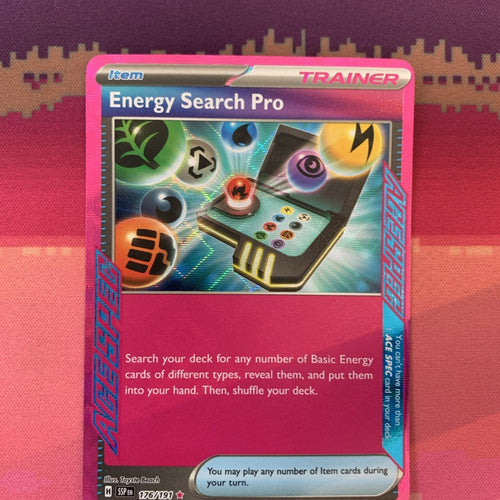 Pokemon Card Energy Search Pro 176/191 Surging Sparks Ace Spec Near Mint