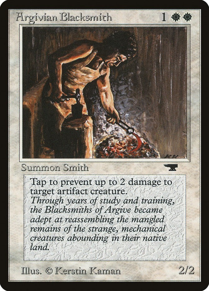 Argivian Blacksmith - Antiquities Excellent Magic MTG