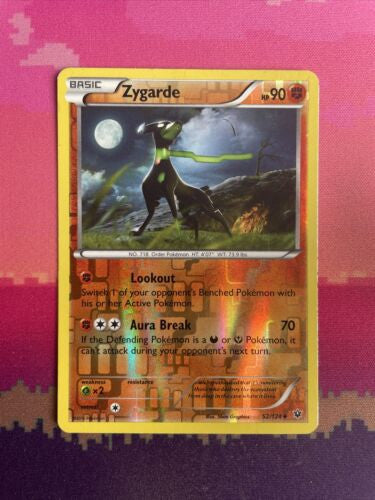 Pokemon Card Zygarde Fates Collide Reverse Holo Uncommon 52/124 Near Mint