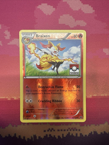 Pokemon Card Braixen Pokemon League Reverse Holo 12/124 Near Mint