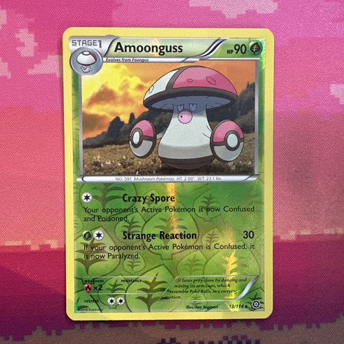 Pokemon Card Amoonguss Steam Siege Reverse Holo Rare 13/114 NM