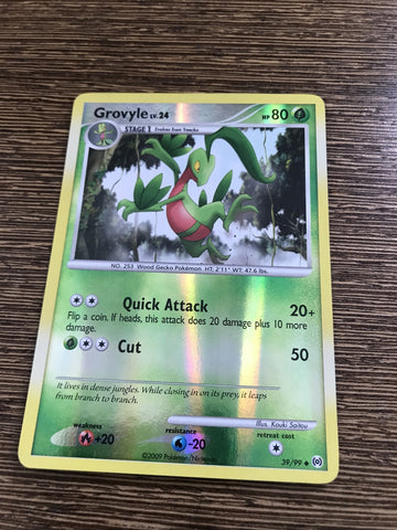 Pokemon Card Grovyle Arceus Reverse Holo 39/99 Near Mint