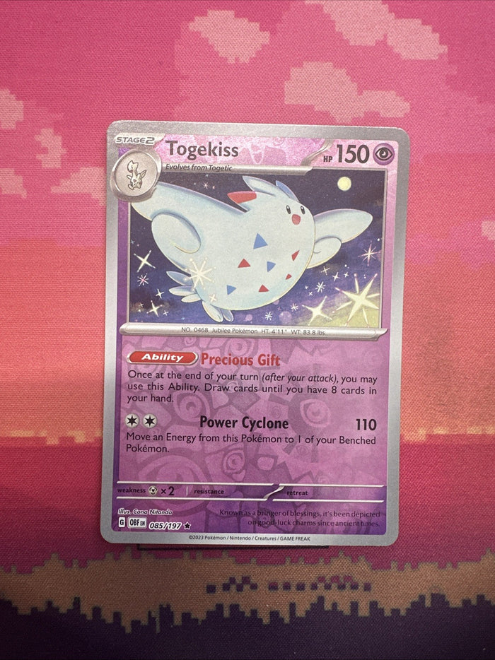 Pokemon Card Togekiss Obsidian Flames Reverse Holo Rare 085/197 Near Mint