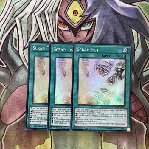 SDSE-EN024 x3 Scrap Fist Super Rare Excellent Condition Yugioh