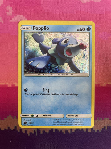 Pokemon Card Popplio SM03 Black Star Promo General Mills Near Mint Condition