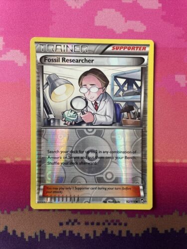 Pokemon Card Fossil Researcher Furious Fists Reverse Holo 92/111 Near Mint
