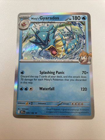 Misty's Gyarados Holo - 049/182 Destined Rivals - NM - PreRelease - Pokémon
