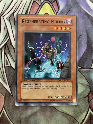 GLD1-EN018 Regenerating Mummy Miscut Limited Edition NM Yugioh Card