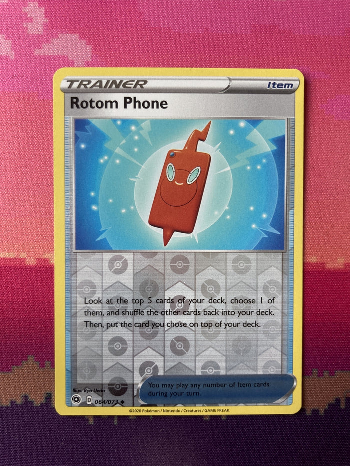 Pokemon Card Rotom Phone Champions Path Reverse Holo 064/073 Near Mint