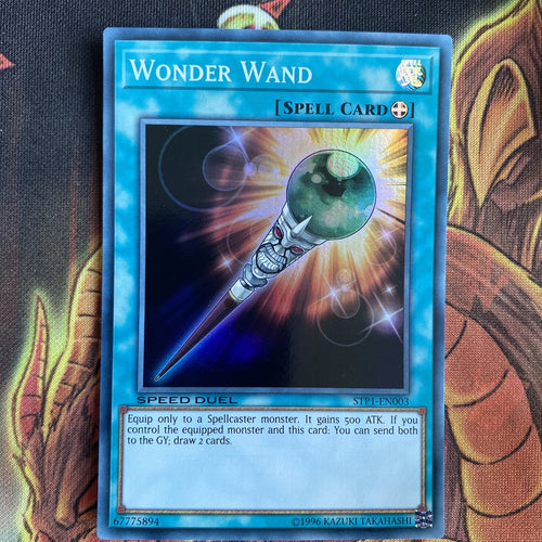 STP1-EN003 Wonder Wand Super Rare Unlimited Edition NM Yugioh Card