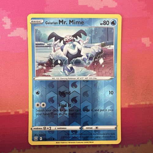 Pokemon Card Galarian Mr. Mime Battle Styles Reverse Holo 034/163 Near Mint