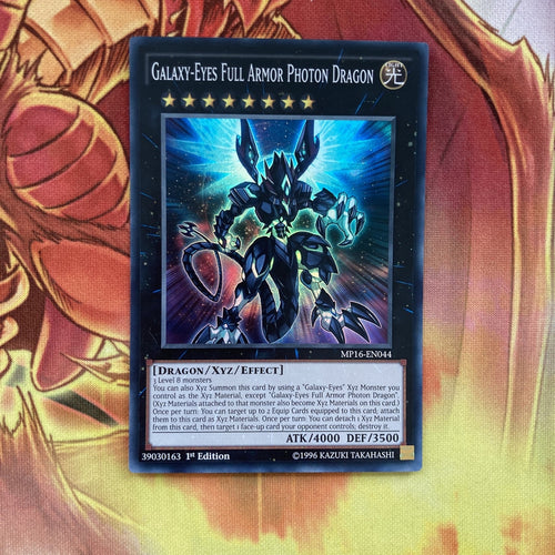 MP16 EN044 Galaxy-Eyes Full Armor Photon Dragon Super Rare 1st Edition Yugioh