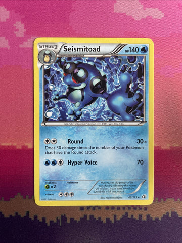 Pokemon Card Seismitoad Legendary Treasures Rare 42/113 NM