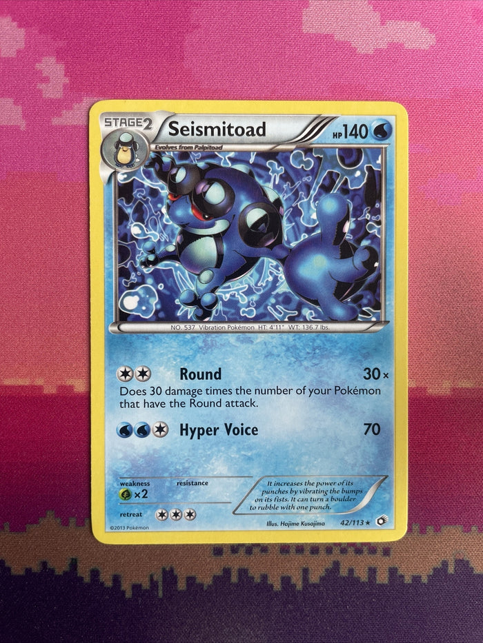 Pokemon Card Seismitoad Legendary Treasures Rare 42/113 NM