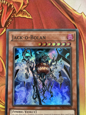IGAS-EN026 Jack-o-Bolan Super Rare Yugioh Card 1st Edition New (back)