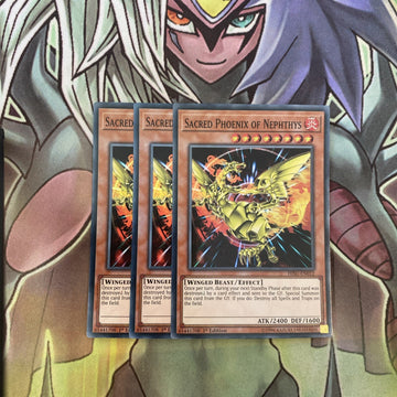 HISU-EN012 x3 Sacred Phoenix of Nephthys Super Rare Excellent Condition Yugioh