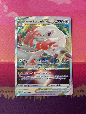 Pokemon Card Hisuan Zoroark VSTAR SWSH298 Black Star Promo Ultra Rare Near Mint