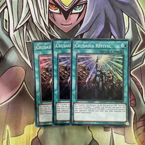 CYHO-EN054 x3 Crusadia Revival Super Rare Excellent Condition Yugioh
