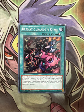 PHNI-EN062 Dramatic Snake-Eye Chase CRIMPED 1st Edition NM Yugioh Card