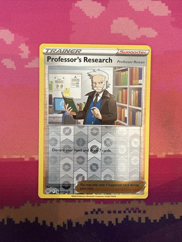 Pokemon Card Professor's Research Brilliant Stars Reverse Holo Rare 147/172 NM