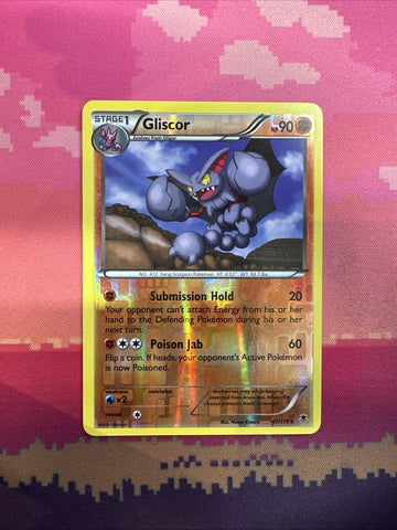 Pokemon Card Gliscor Phantom Forces Reverse Holo Rare 47/119 Near Mint
