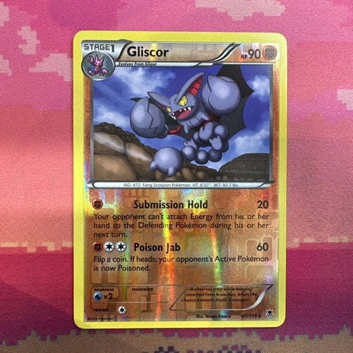 Pokemon Card Gliscor Phantom Forces Reverse Holo Rare 47/119 Near Mint