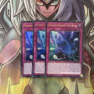 GFTP-EN122 x3 Phantom Knights' Fog Blade Ultra Rare Excellent Condition Yugioh