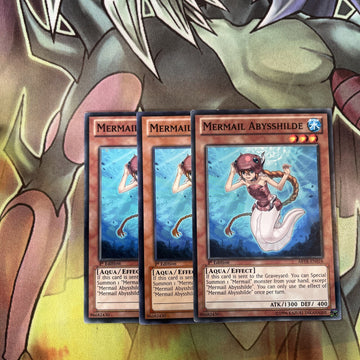 ABYR-EN016 x3 Mermail Abysshilde Common Excellent Condition Yugioh