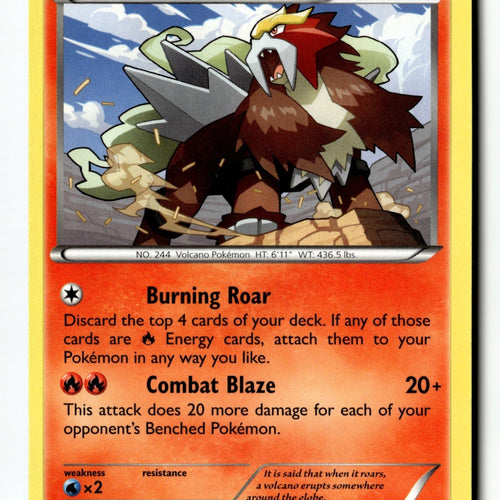 Pokemon Card Entei (14) LP XY - Ancient Origins 14/98