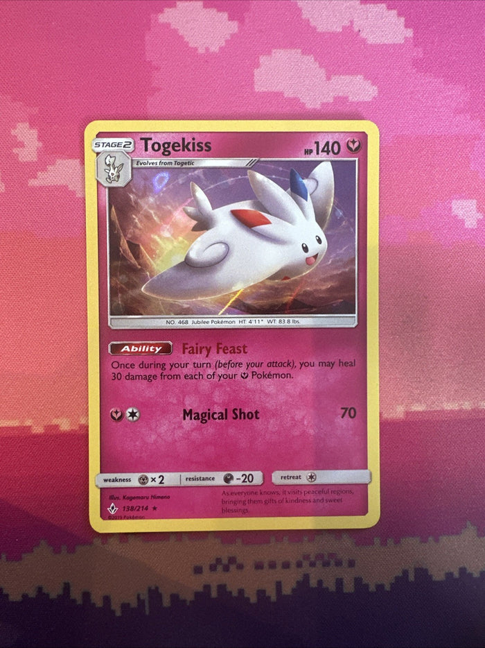 Pokemon Card Togekiss Unbroken Bonds Holo Rare 138/214 Near Mint