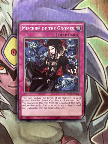 SECE-EN081 Mischief Of The Gnomes Common UNL Edition NM Yugioh Card